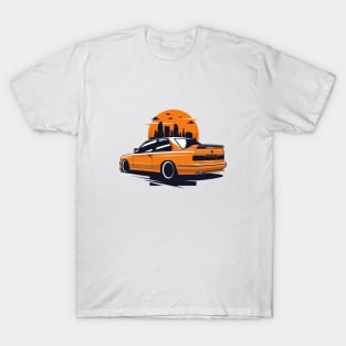 Orange E30 M classic city skyline T-Shirt